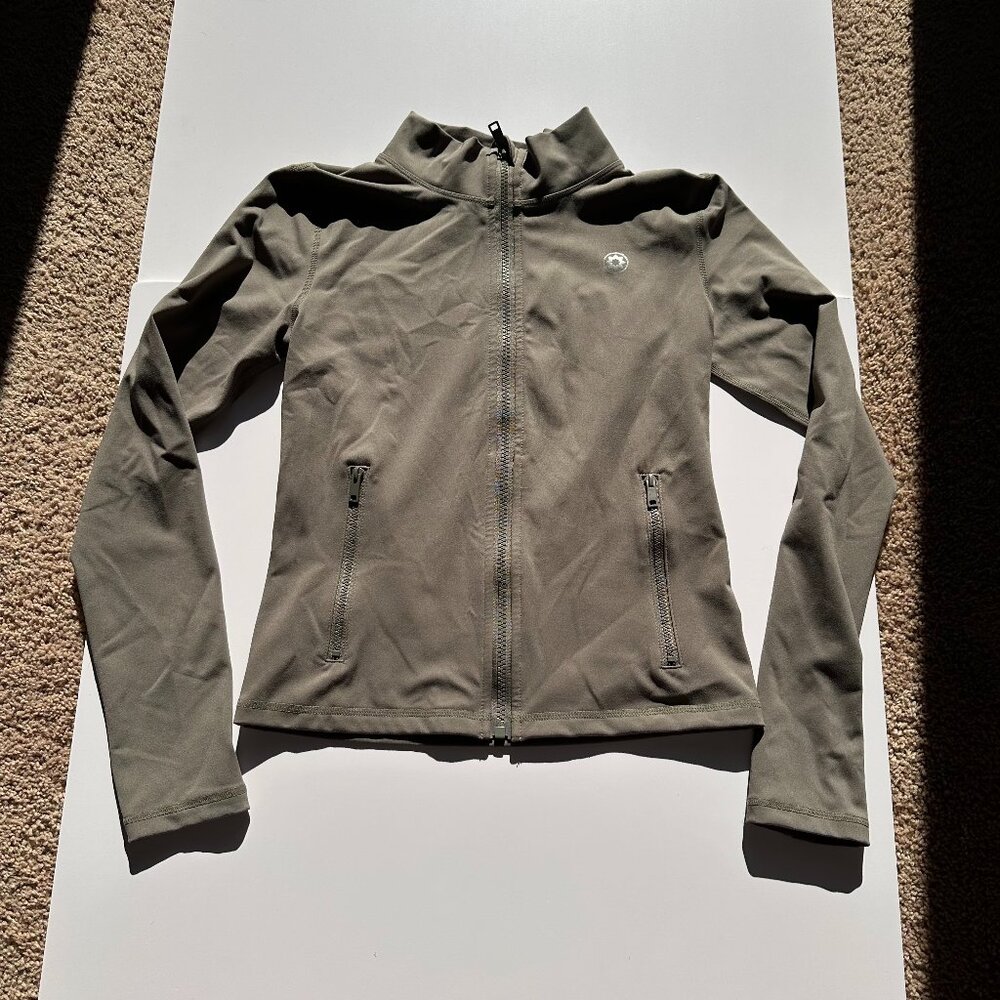 Club Pilates Green Full Zip Sweater